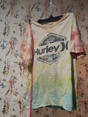 Hurley Kids Tie-Dye Logo Tee - Yellow Pink Green Blue